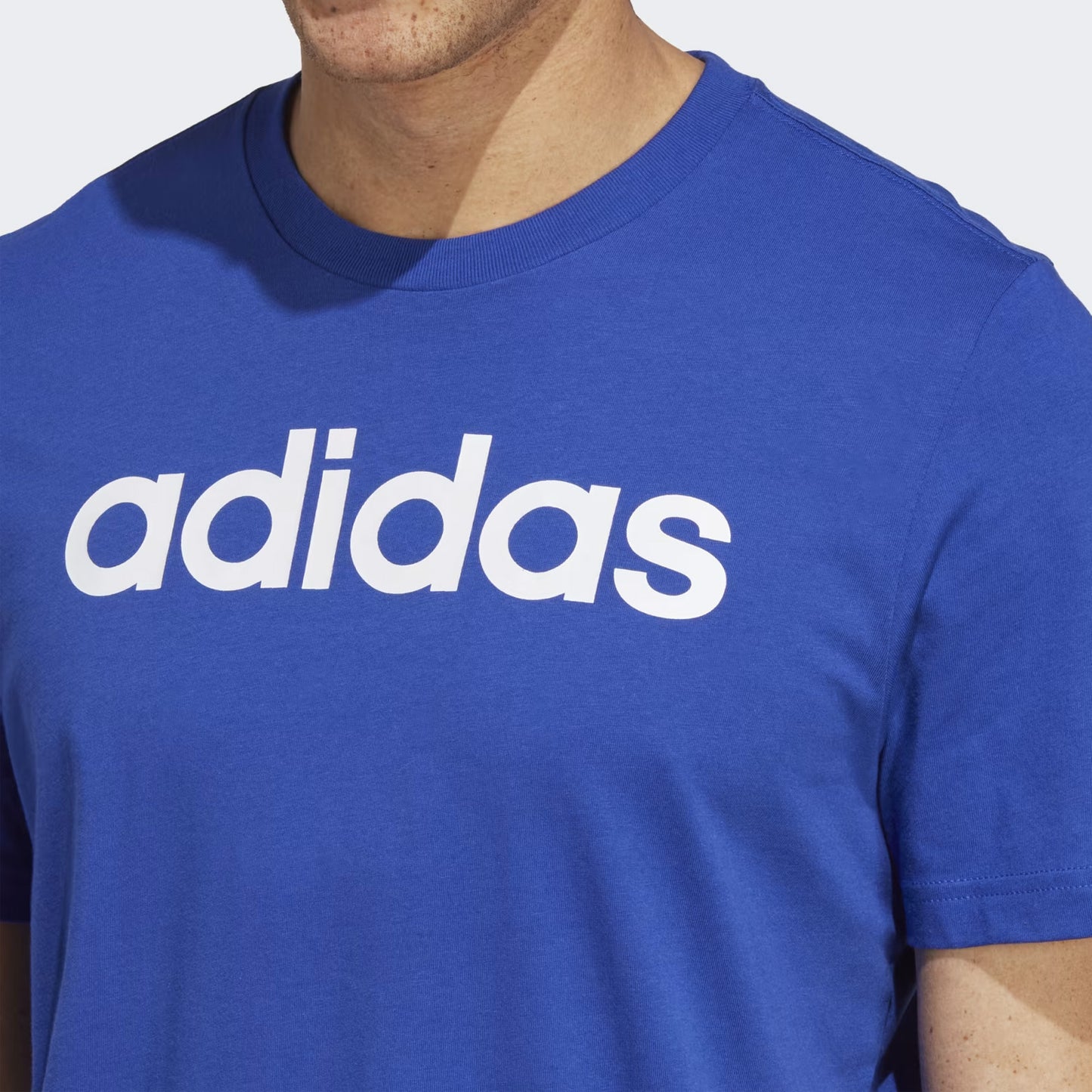 ADIDAS Essentials Single Jersey Linear Embroidered Logo Tee