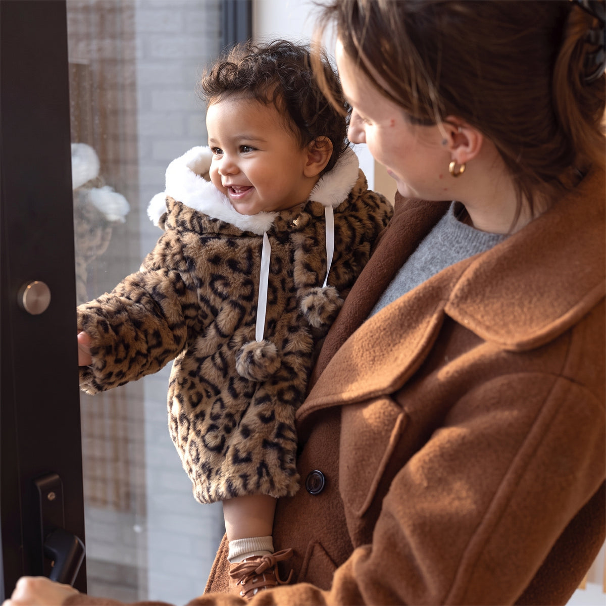 Poncho bébé teddy | Léopard