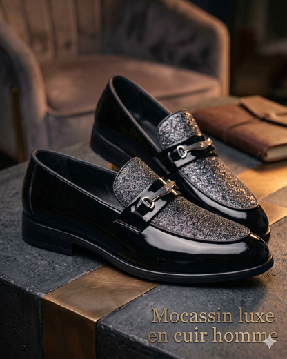 Mocassin luxe en cuir pour homme