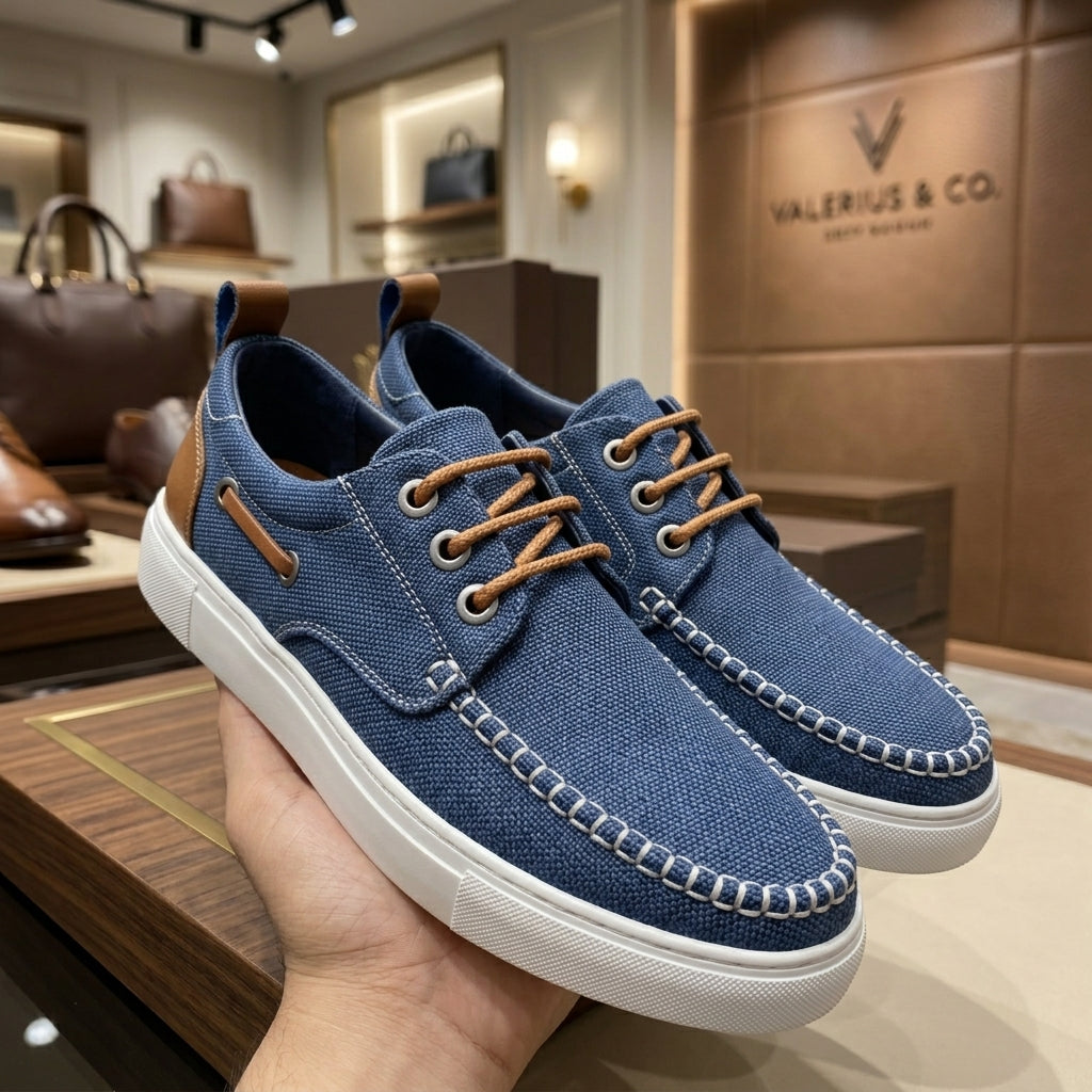 Mocassin Canvas Pour Homme