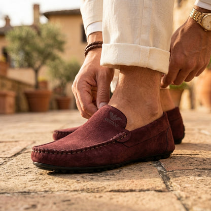 A-r-m-a-n-i Mocassin Grenat