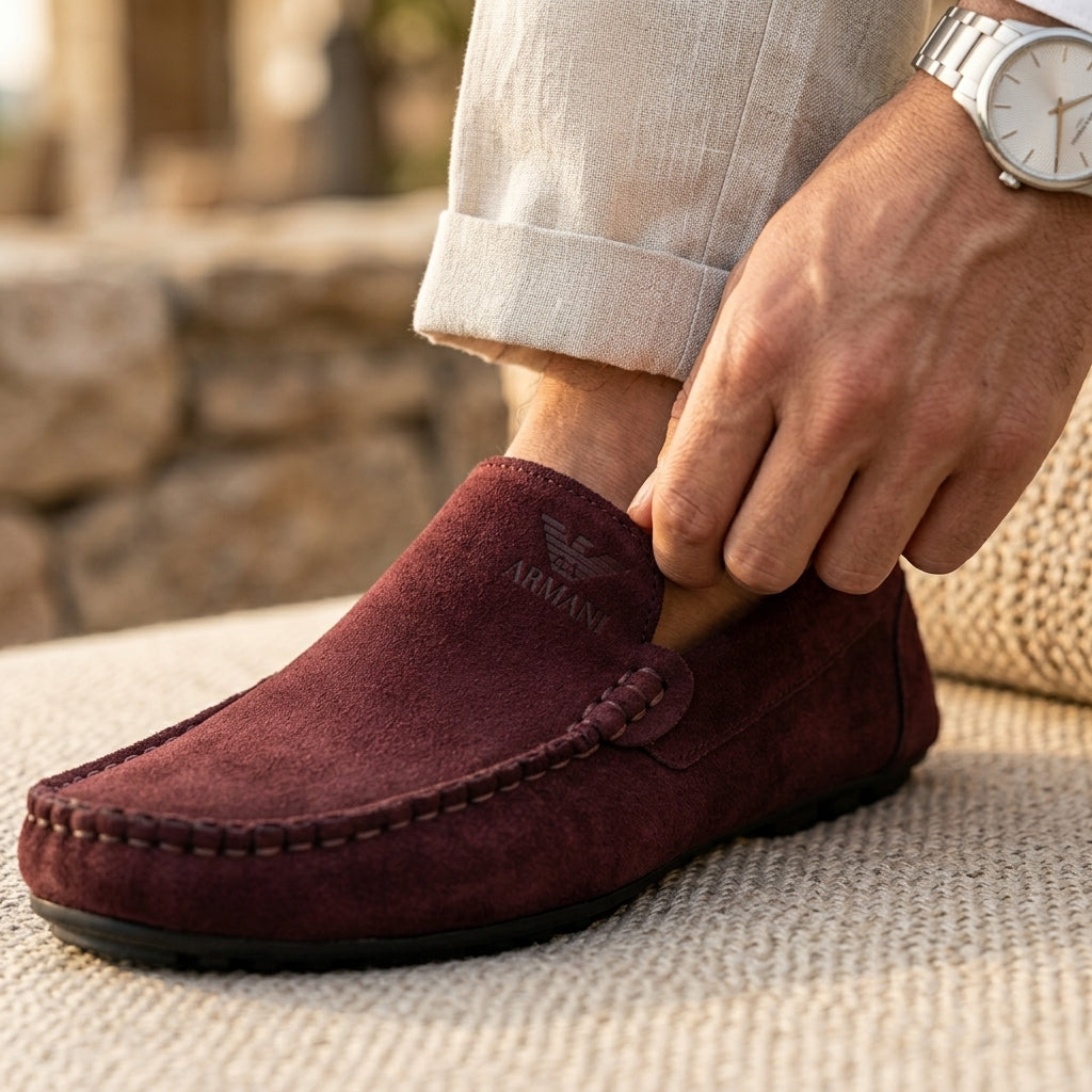 A-r-m-a-n-i Mocassin Grenat
