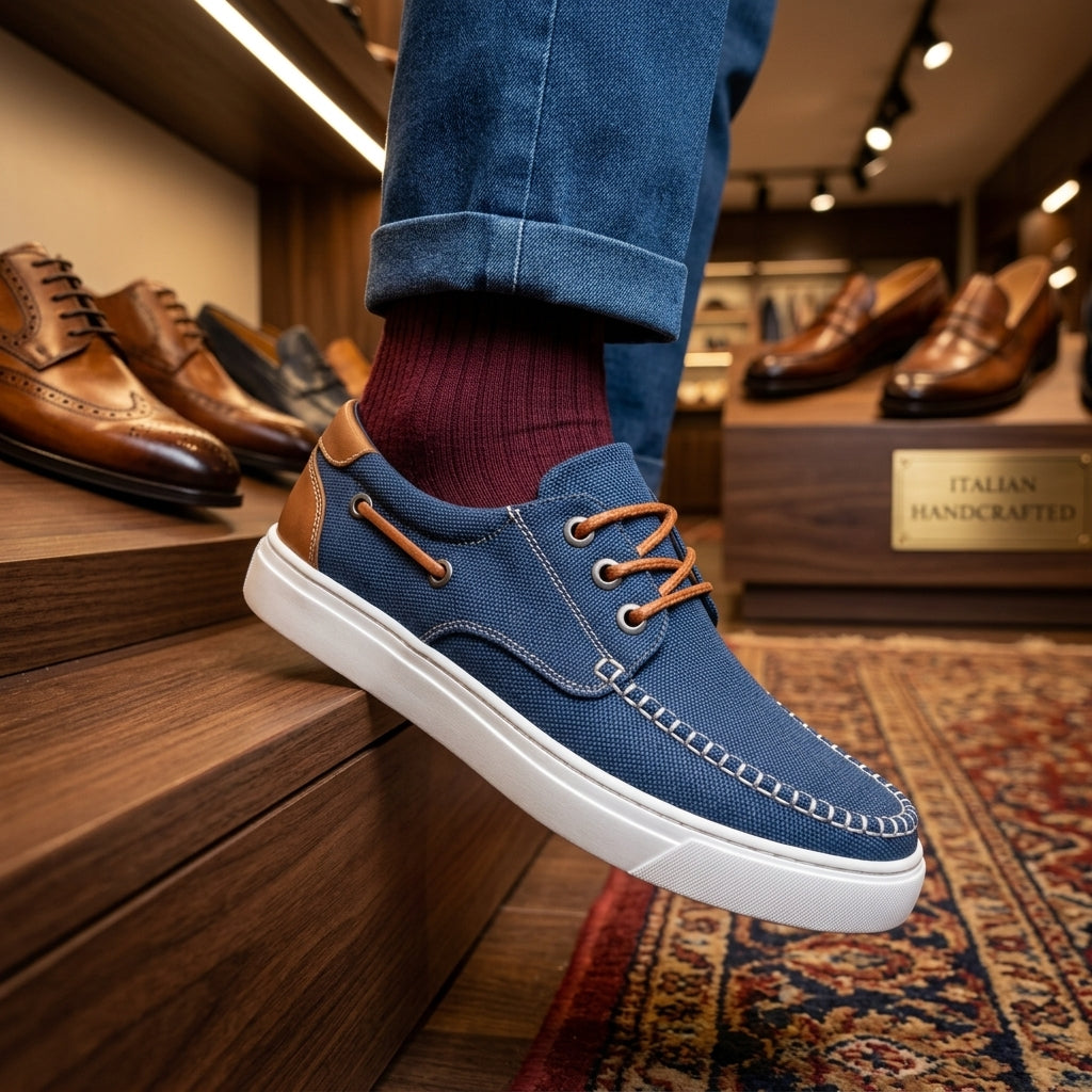 Mocassin Canvas Pour Homme