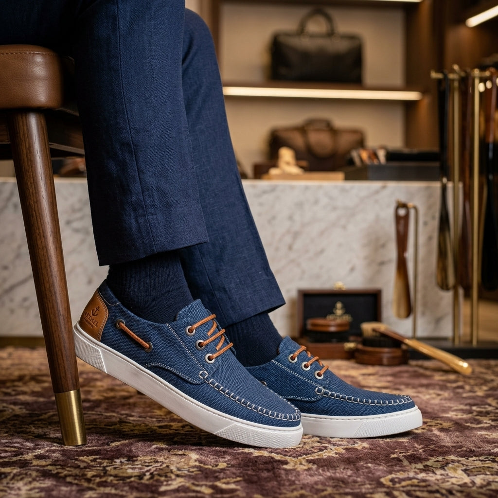 Mocassin Canvas Pour Homme