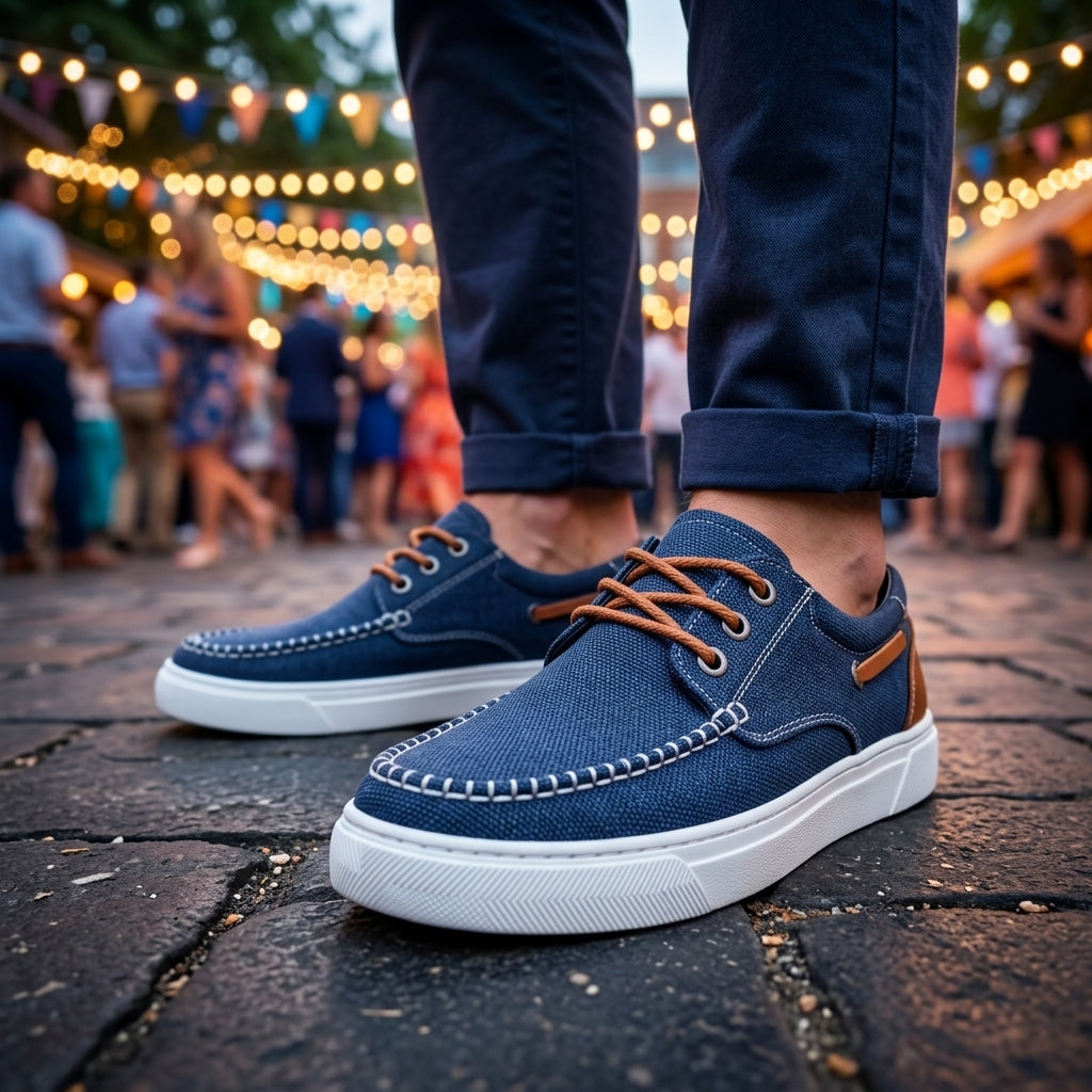 Mocassin Canvas Pour Homme
