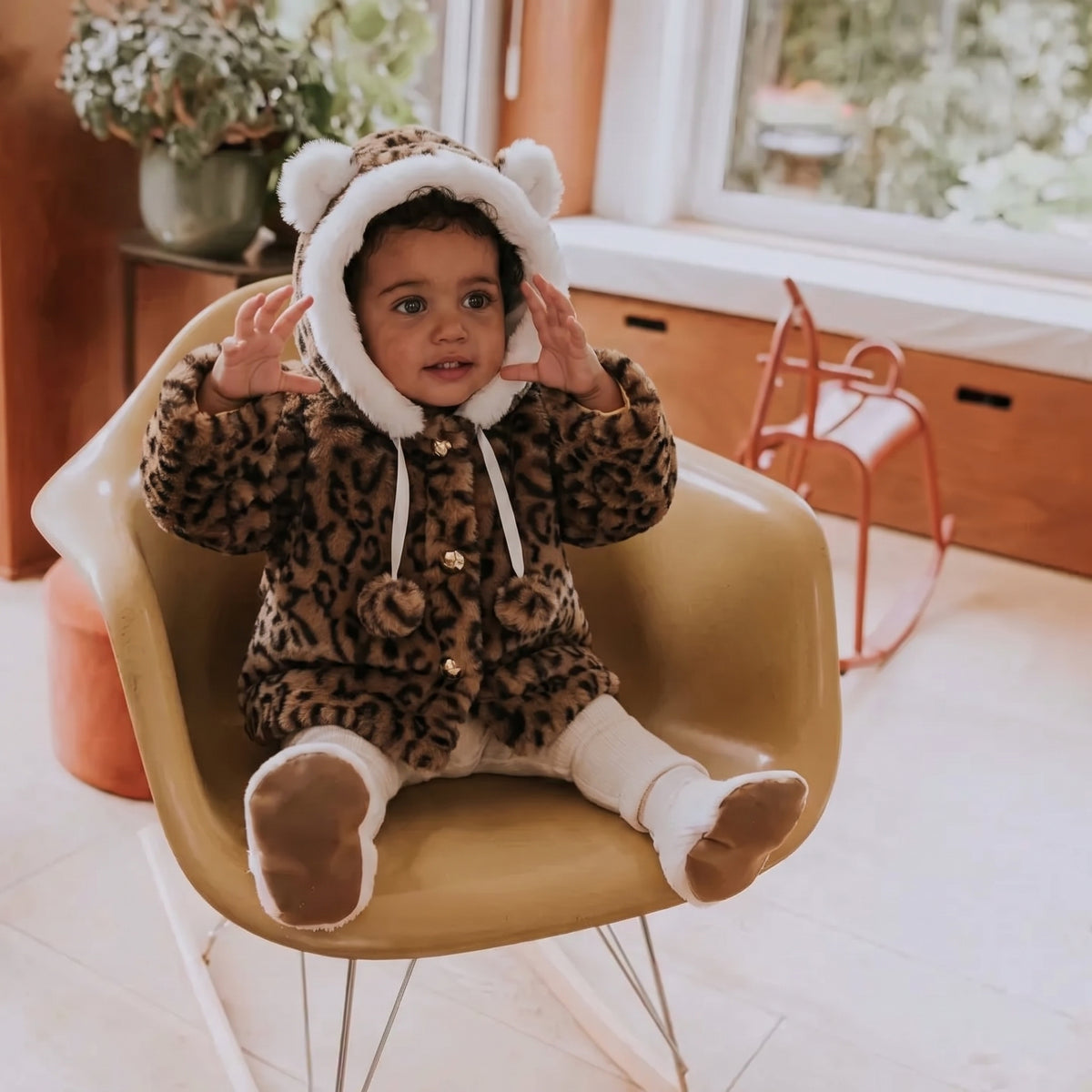 Poncho bébé teddy | Léopard