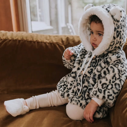 Poncho bébé teddy | Léopard