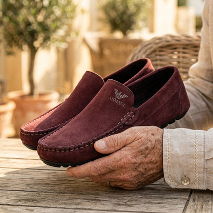 A-r-m-a-n-i Mocassin Grenat