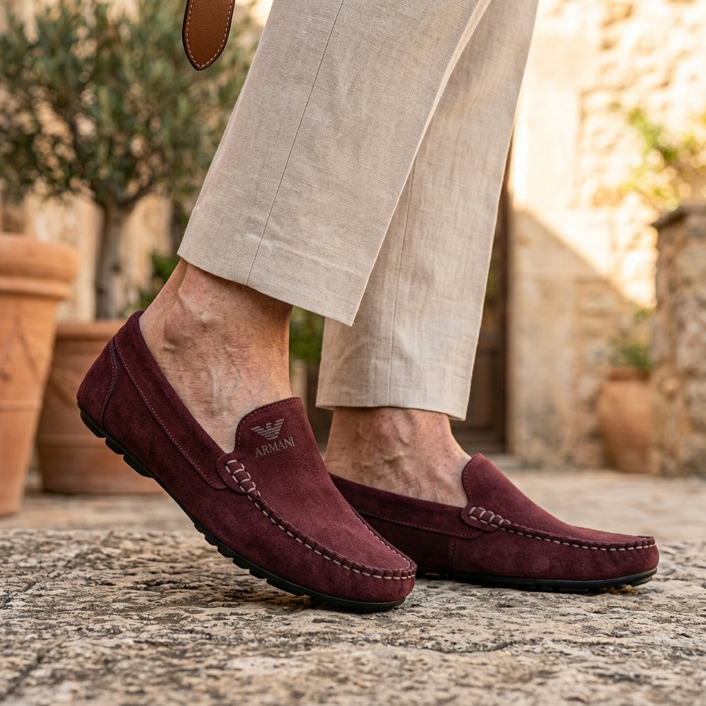 A-r-m-a-n-i Mocassin Grenat
