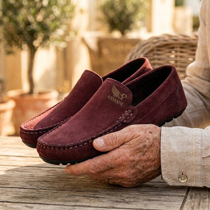 A-r-m-a-n-i Mocassin Grenat(متوفر في هذا اللون فقط )