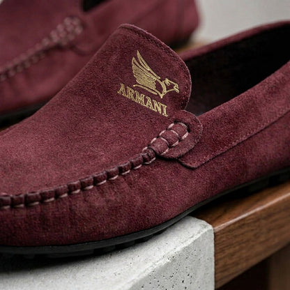 A-r-m-a-n-i Mocassin Grenat(متوفر في هذا اللون فقط )