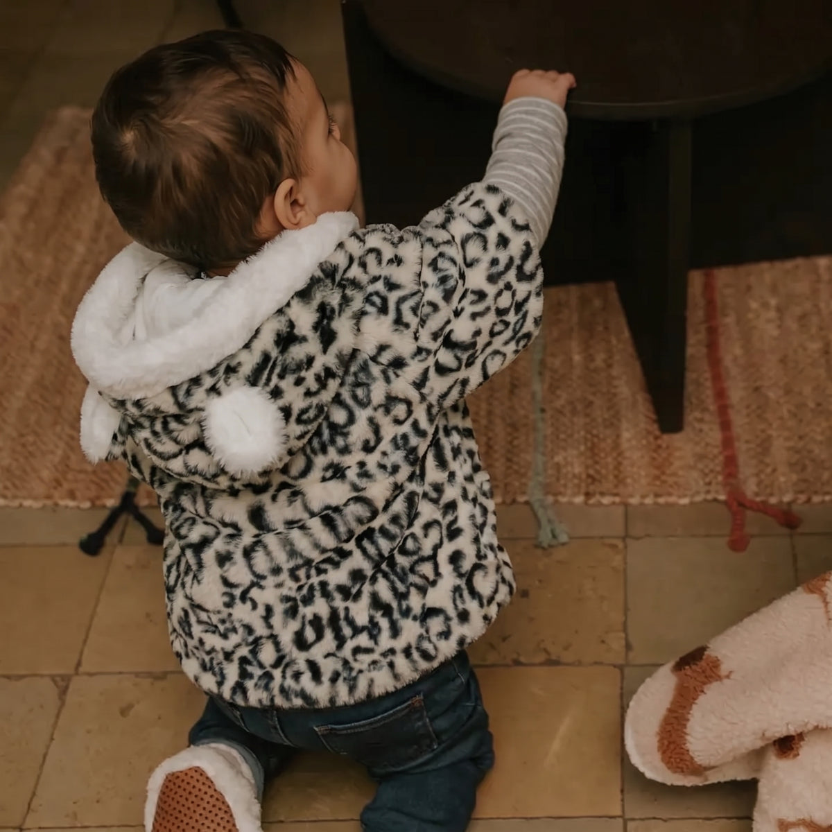 Poncho bébé teddy | Léopard