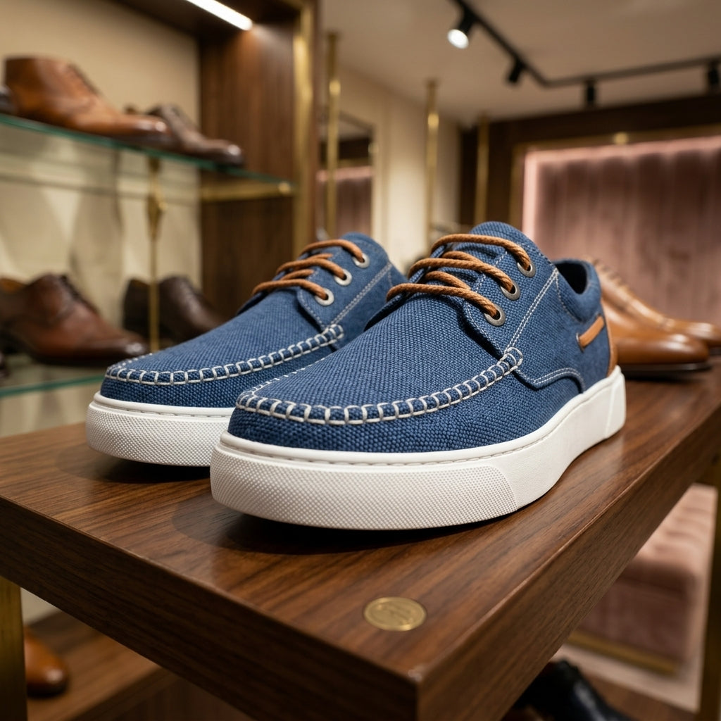 Mocassin Canvas Pour Homme