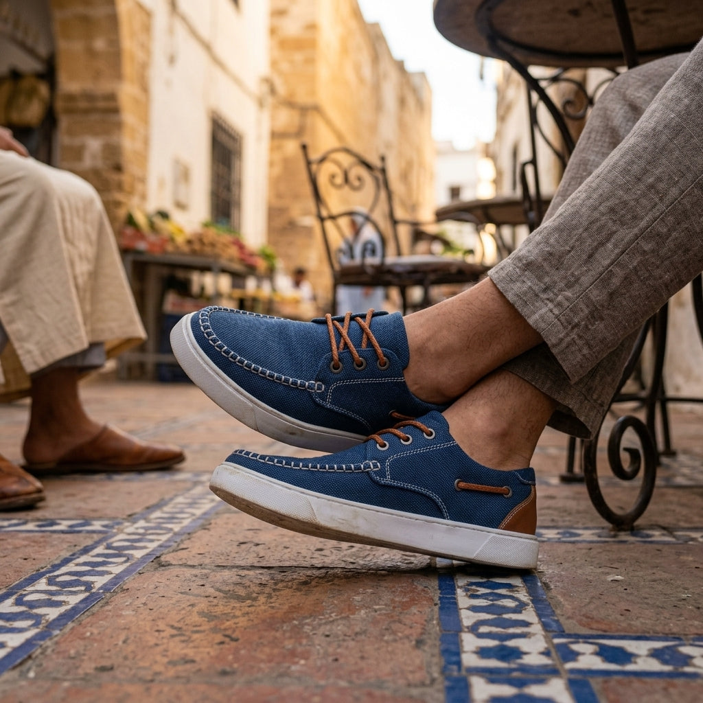 Mocassin Canvas Pour Homme