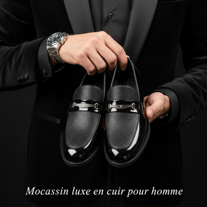 Mocassin luxe en cuir pour homme