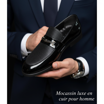 Mocassin luxe en cuir pour homme