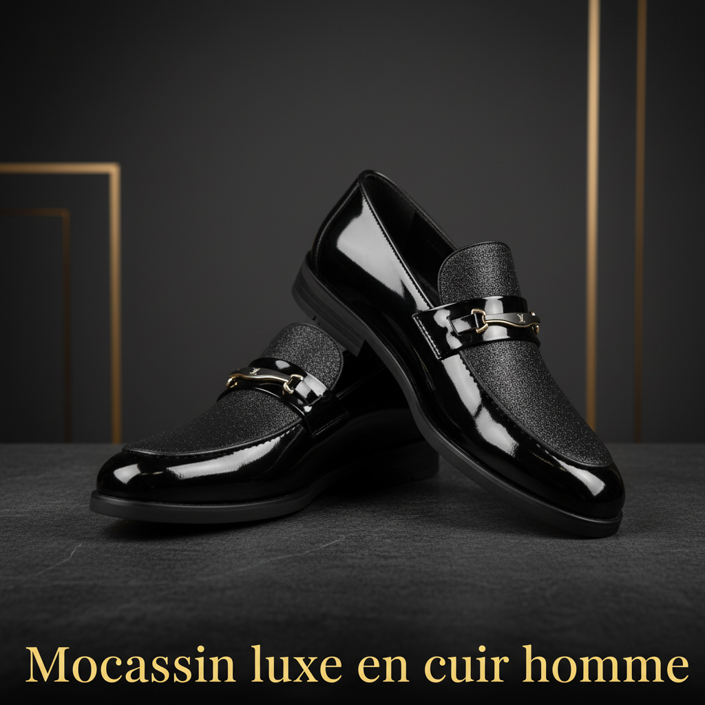 Mocassin luxe en cuir pour homme