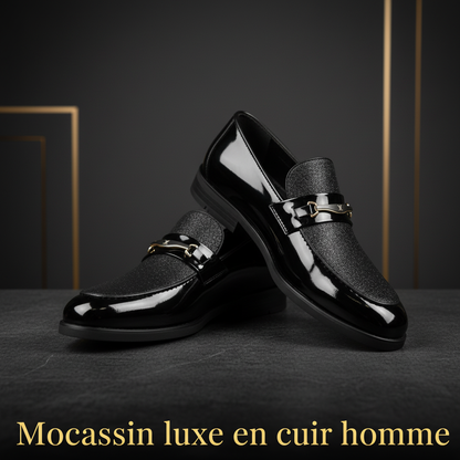 Mocassin luxe en cuir pour homme