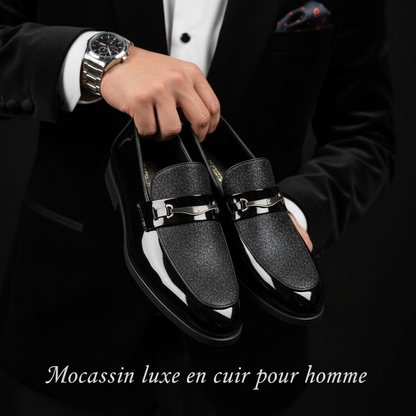 Mocassin luxe en cuir pour homme