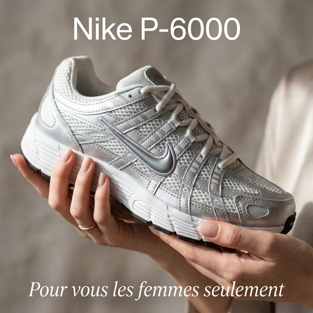 Nike P-6000 WHITE&SILVER ( FEMME)