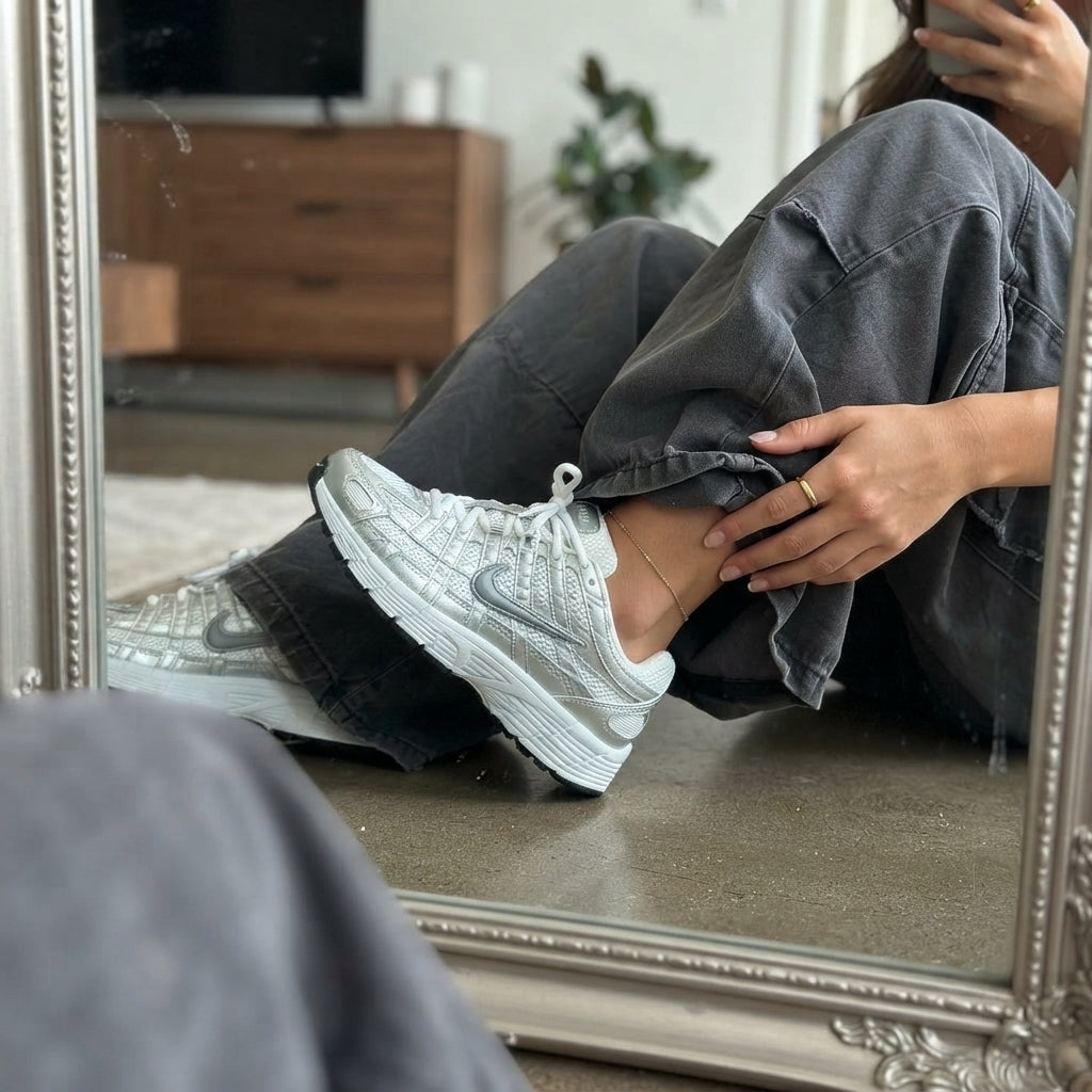Nike P-6000 WHITE&SILVER ( FEMME)